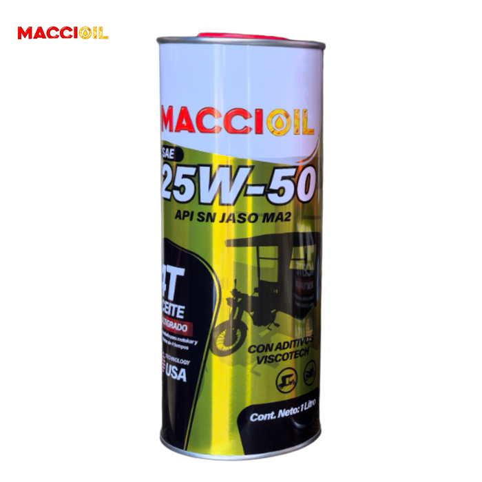 ACEITE 4T 25W-50 API SN MACCI OIL