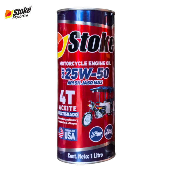 ACEITE 4T 25W-50 API SN STOKE