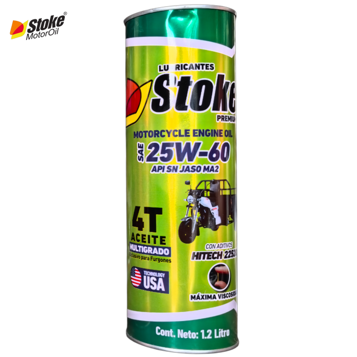 ACEITE 4T 25W-60 API SN STOKE 1.2L