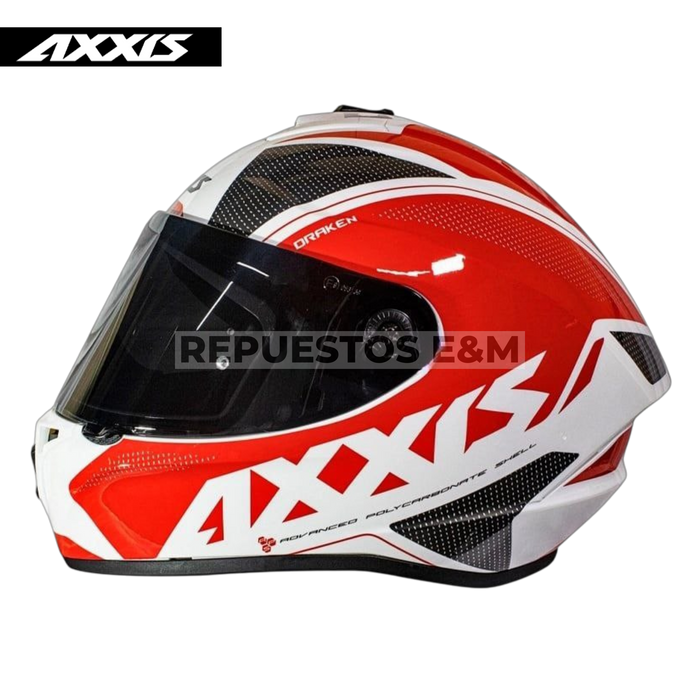 CASCO AXXIS FF112 DRAKEN S GEAR B5 GLOSS RED