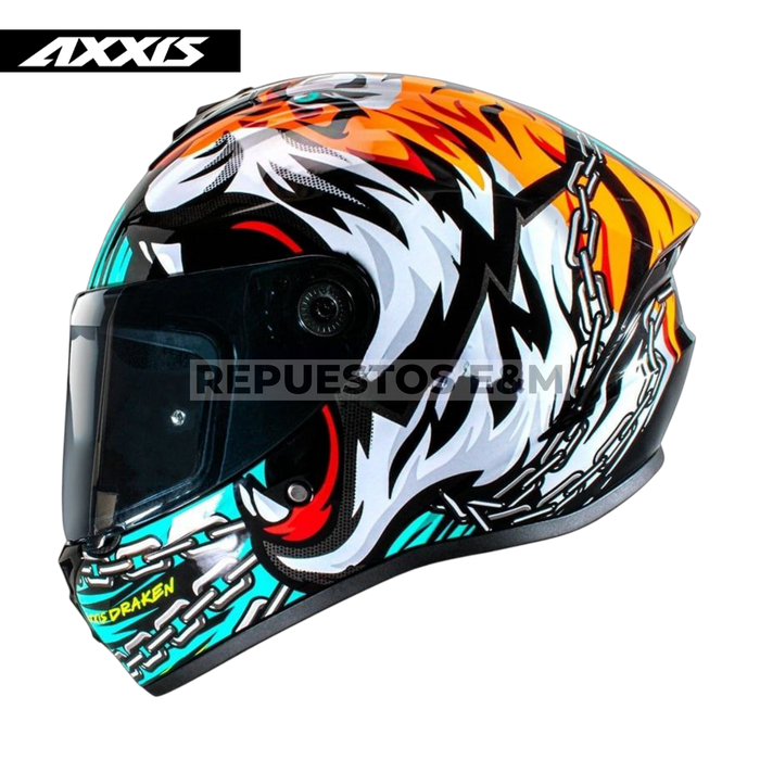 CASCO AXXIS FF112 DRAKEN S ROAR B6 GLOSS GREEN