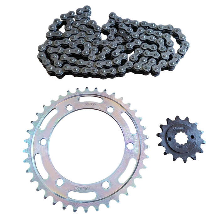 KIT DE ARRASTRE FULL CBR250 38T/14T. 520H-116L CHOHO