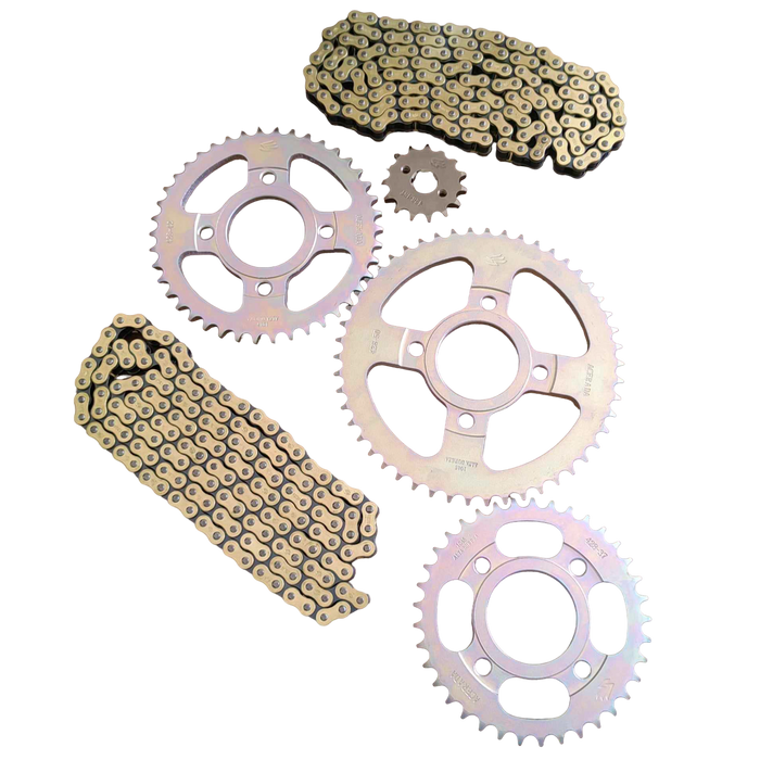 KIT SISTEMA DE ARRASTRE FULL (15T.37T.42T.50T. 428H-150L*2) ZHENGHE