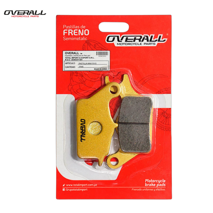 PASTILLA DE FRENO WAVE110S OVERALL