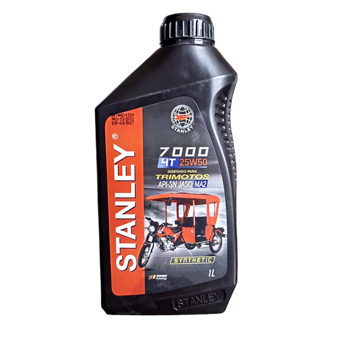 ACEITE 4T 25W-50 SYNTHETIC API SN STANLEY