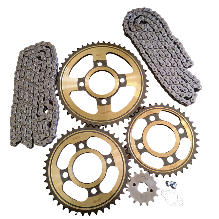KIT DE SISTEMA DE ARRASTRE FULL (15T.37T.42T.50T. 428H-150L*2) KOCT