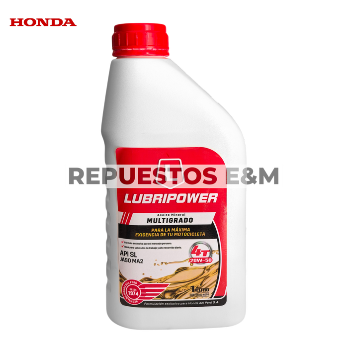 ACEITE 4T 20W-50 API SL LUBRIPOWER