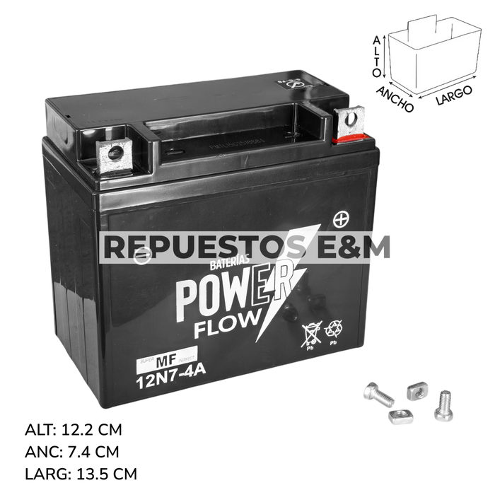 BATERIA 12N7-4A (GEL) POWER FLOW