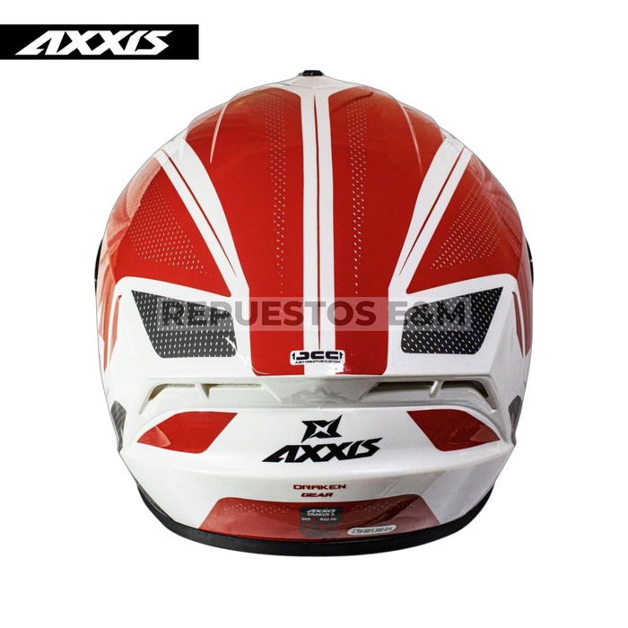 CASCO AXXIS FF112 DRAKEN S GEAR B5 GLOSS RED