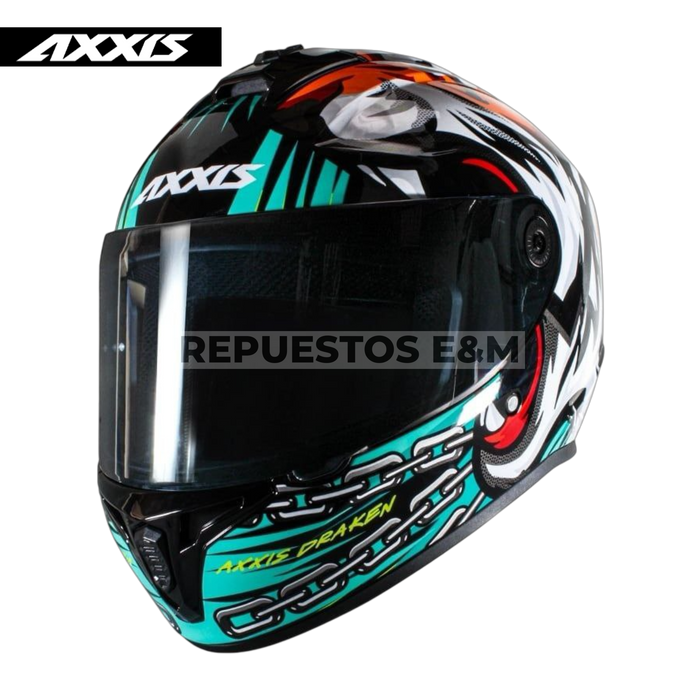 CASCO AXXIS FF112 DRAKEN S ROAR B6 GLOSS GREEN