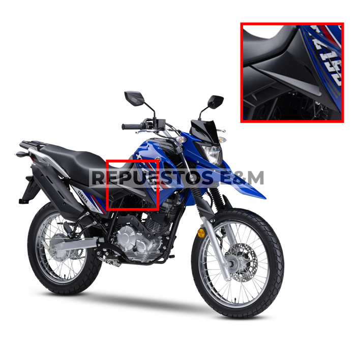 CUBIERTA EXTERIOR DEL TANQUE INFERIOR NEGRO XTZ150