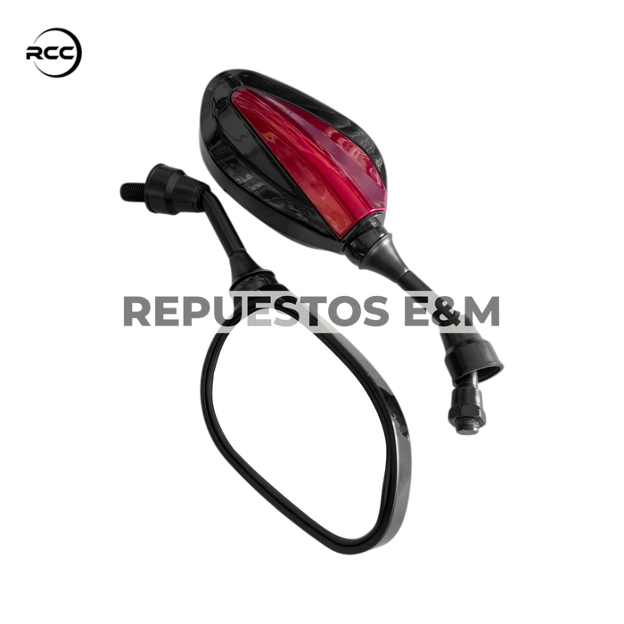 ESPEJO PLSR135 ROJO/NEGRO RCC