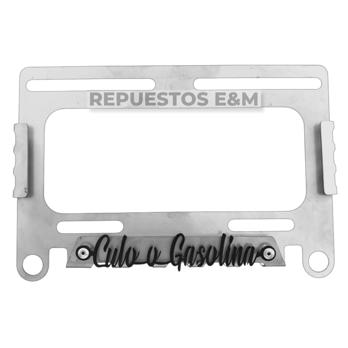 PORTA PLACA DE METAL 3D - CULO O GASOLINA