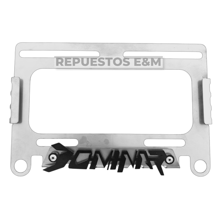 PORTA PLACA DE METAL 3D - DOMINAR