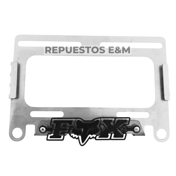 PORTA PLACA DE METAL 3D - FOX