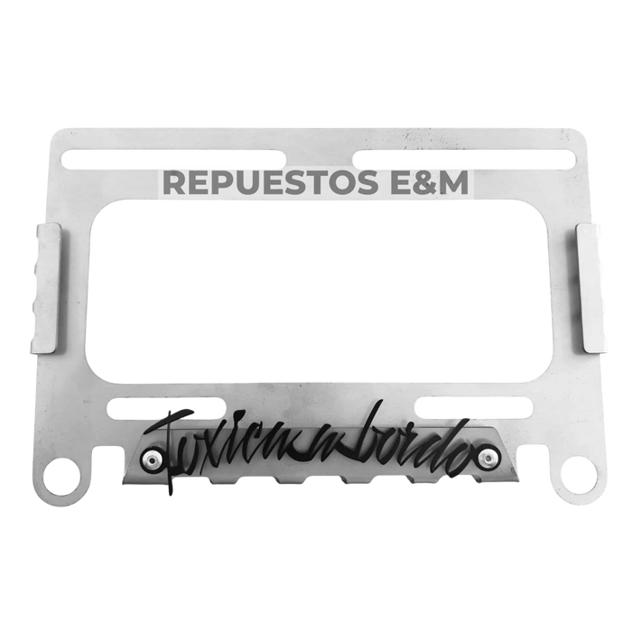 PORTA PLACA DE METAL 3D - TOXICA A BORDO