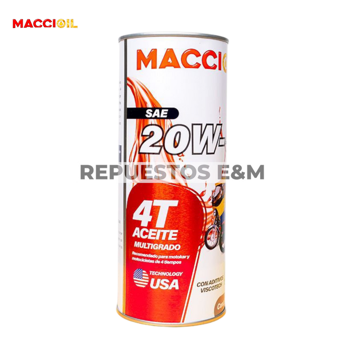 ACEITE 4T 20W-50 API SN MACCI OIL