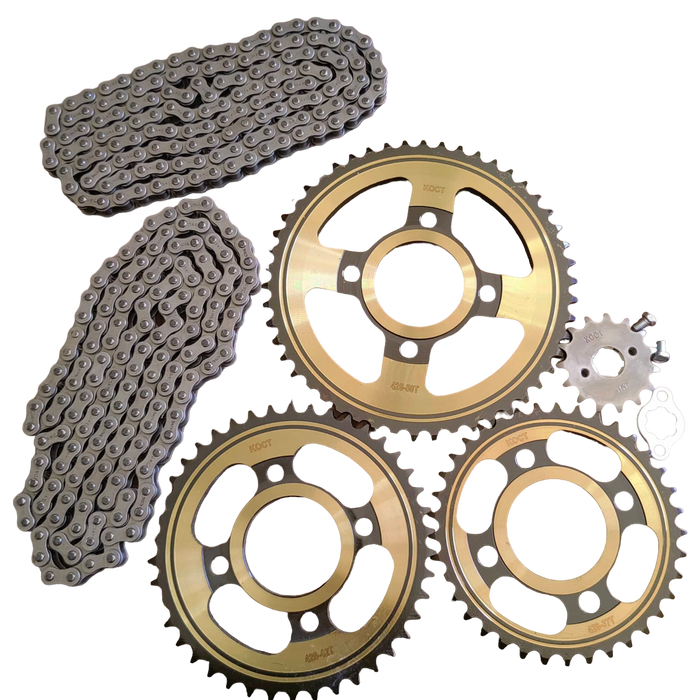 KIT DE SISTEMA DE ARRASTRE FULL (15T.37T.42T.50T. 428H-150L*2) KOCT