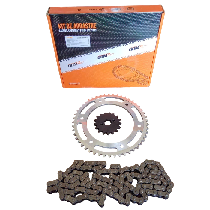 KIT DE ARRASTRE FULL XR150L 49T/17T. 428H-130L GDM